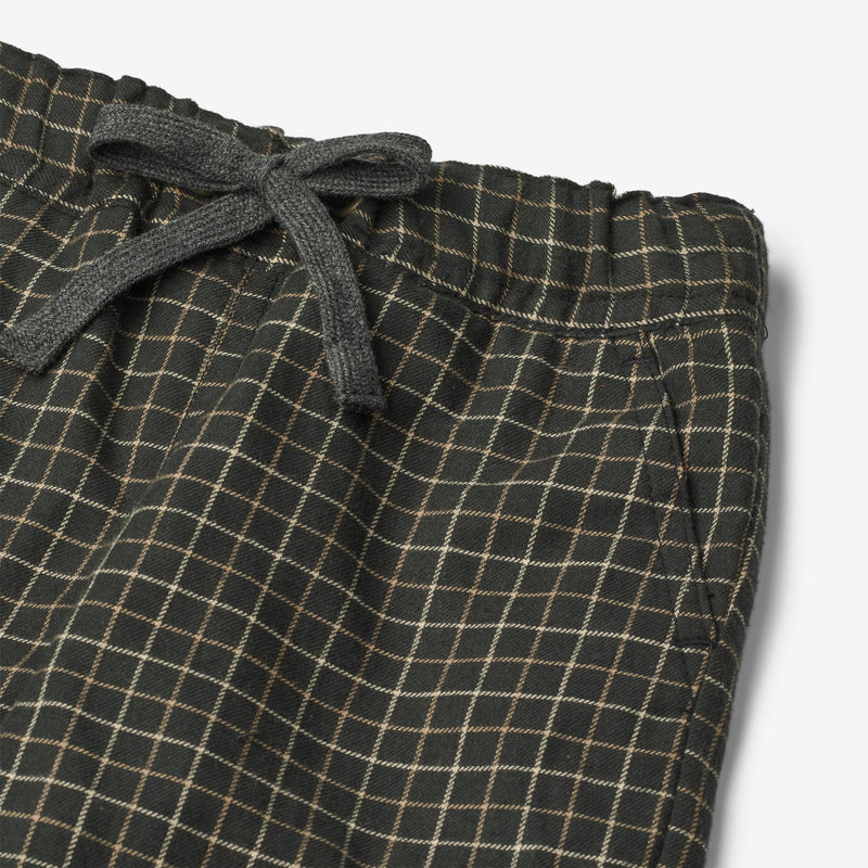 Wheat Main  Gefütterte Hose Rufus | Baby Trousers 0026 black coal check