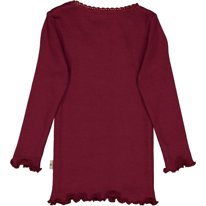 Wheat Main Geripptes Langarmshirt Jersey Tops and T-Shirts 2390 red plum