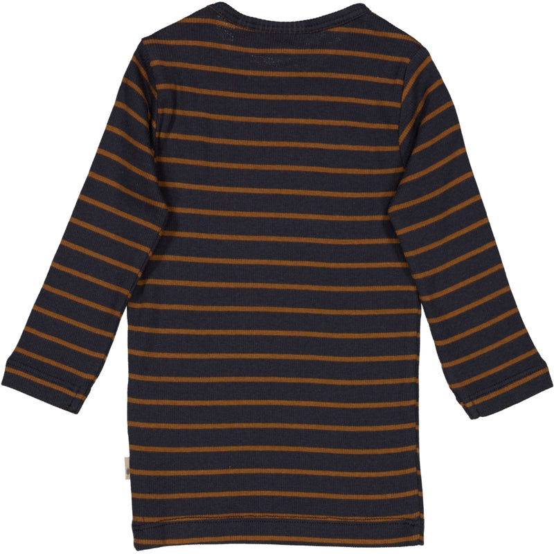 Wheat Main Geripptes Langarmshirt Jersey Tops and T-Shirts 1397 midnight blue stripe