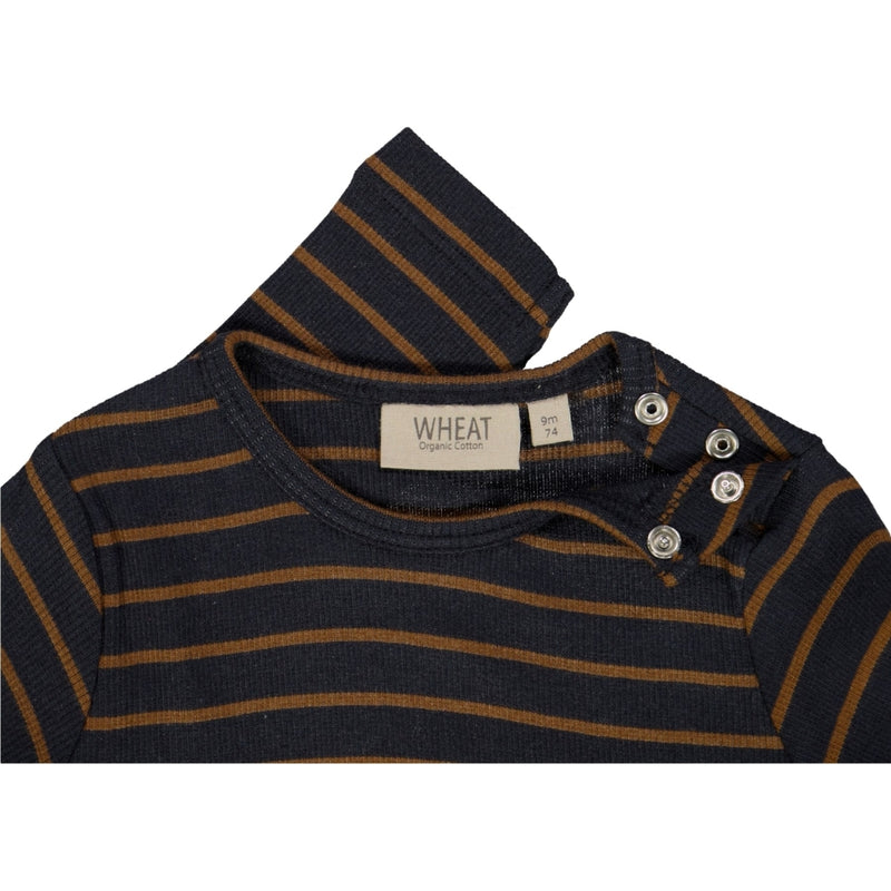 Wheat Main Geripptes Langarmshirt Jersey Tops and T-Shirts 1397 midnight blue stripe