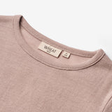 Wheat Wool  Gestreiftes Langarm-Shirt aus Merinowolle Jersey Tops and T-Shirts 2086 dark powder 