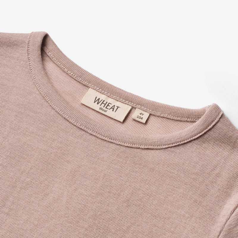 Wheat Wool Gestreiftes Langarm-Shirt aus Merinowolle Jersey Tops and T-Shirts 2086 dark powder 