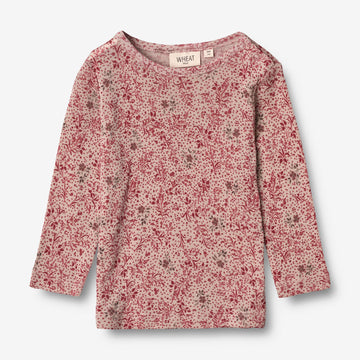 Wheat Wool  Gestreiftes Langarm-Shirt aus Merinowolle | Baby Jersey Tops and T-Shirts 2392 cherry flowers