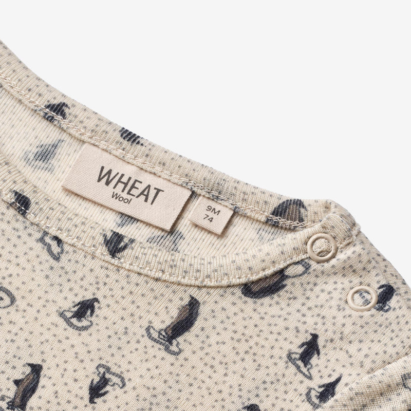 Wheat Wool Gestreiftes Langarm-Shirt aus Merinowolle Jersey Tops and T-Shirts 9512 penguins on ice