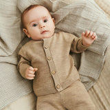 Wheat Main Gestrickte Hose Neel Trousers 9574 warm sand melange