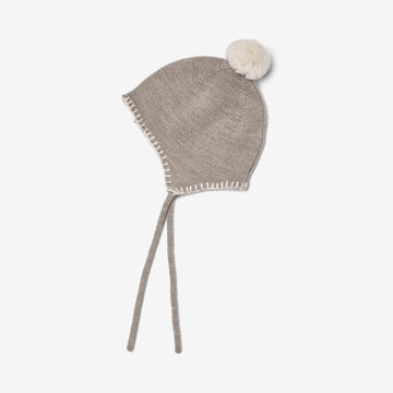 Wheat Outerwear Gestrickte Mütze mit Bommel Accessory 9711 grey moon