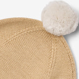Wheat Outerwear Gestrickte Mütze mit Bommel Accessory 9730 honey peach