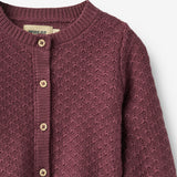Wheat Main Gestrickte Strickjacke Magnella Cardigan 3118 eggplant