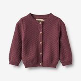 Wheat Main Gestrickte Strickjacke Magnella Cardigan 3118 eggplant