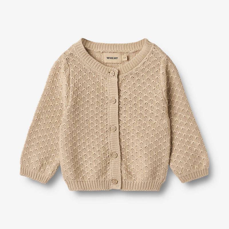 Wheat Main Gestrickte Strickjacke Magnella Cardigan 3354 warm sand