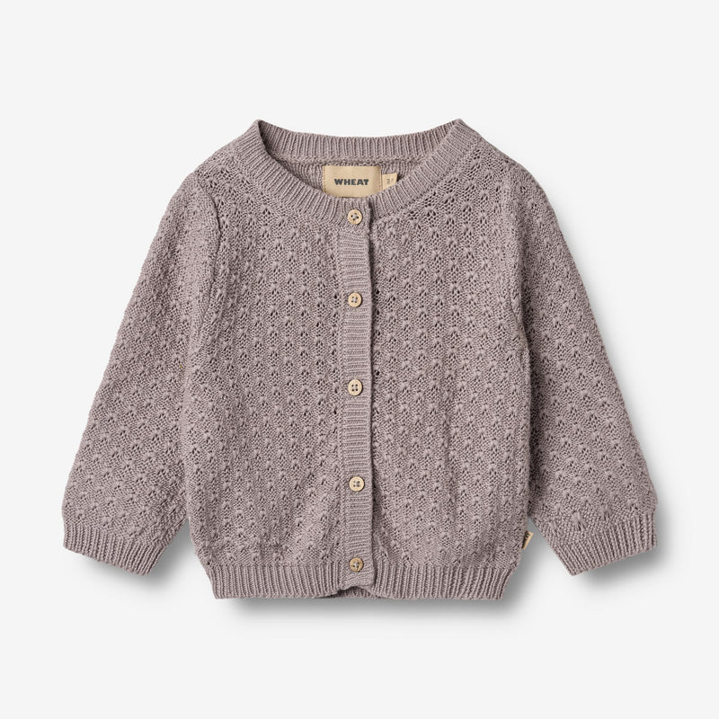 Wheat Main Gestrickte Strickjacke Magnella Cardigan 9531 dusty purple