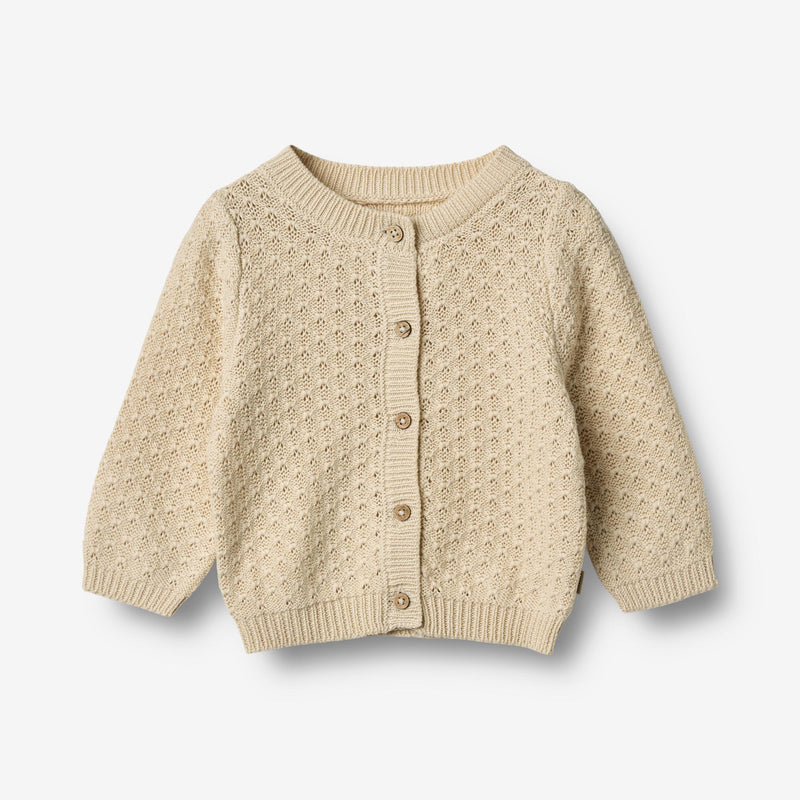 Wheat Main Gestrickte Strickjacke Magnella Knitted Tops 3336 sandshell