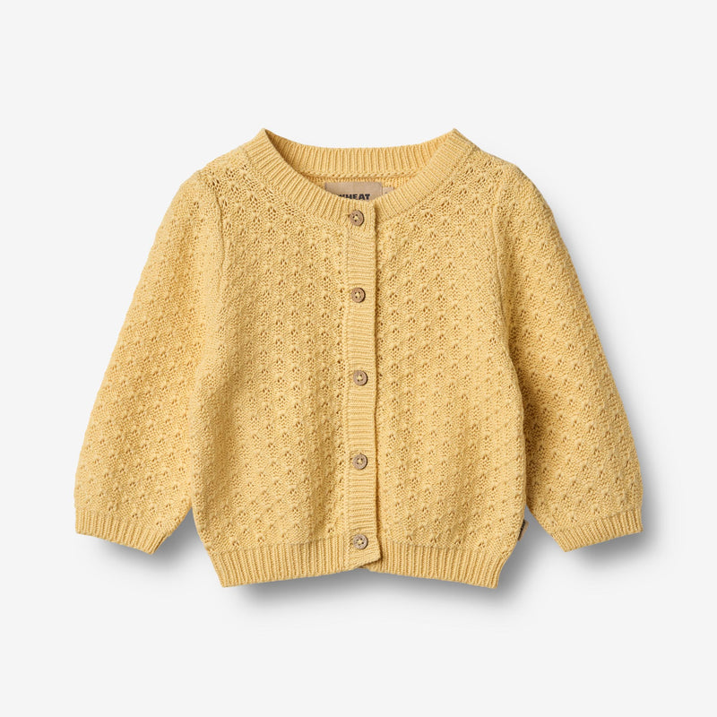 Wheat Main Gestrickte Strickjacke Magnella Knitted Tops 9425 golden yellow