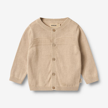 Wheat Main Gestrickte Strickjacke Sofus Knitted Tops 3354 warm sand