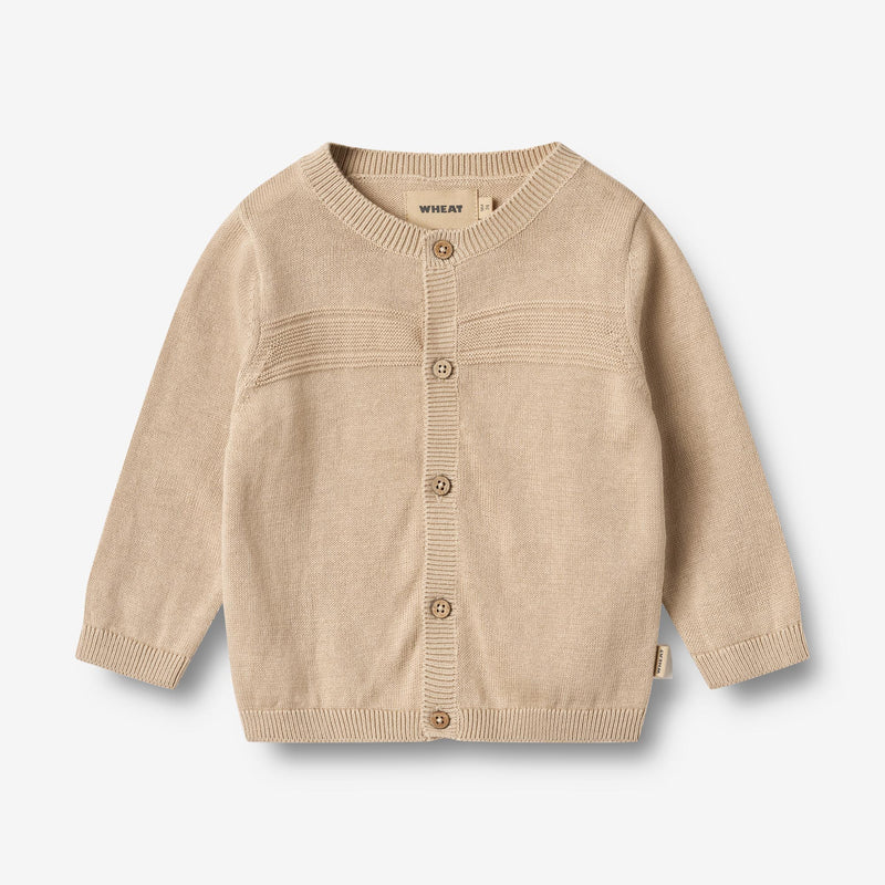 Wheat Main Gestrickte Strickjacke Sofus Knitted Tops 3354 warm sand