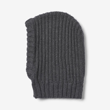 Wheat Outerwear Gestrickte Sturmhaube aus Wolle Accessory 0064 charcoal melange