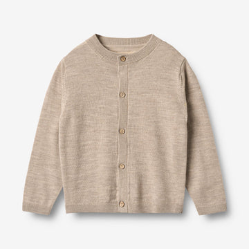 Wheat Main Gestrickter Cardigan Nico Knitted Tops 9574 warm sand melange