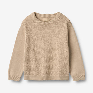 Wheat Main Gestrickter Pullover Borris Knitted Tops 3354 warm sand
