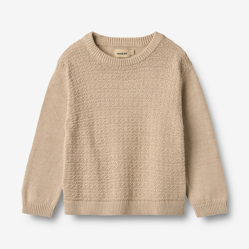 Wheat Main Gestrickter Pullover Borris Knitted Tops 3354 warm sand