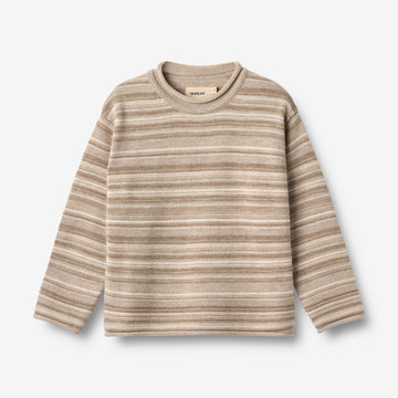 Wheat Main Gestrickter Pullover Gunnar Knitted Tops 9574 warm sand stripe