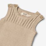 Wheat Main  Gestrickter Strampler Vigge | Baby Suit 3231 soft beige