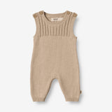 Wheat Main  Gestrickter Strampler Vigge | Baby Suit 3231 soft beige