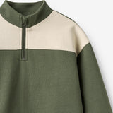 Wheat Main Halber Reißverschluss Sweatshirt L/S Matteo Sweatshirt 9690 thyme