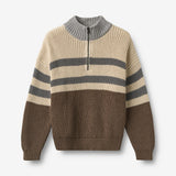 Wheat Main Half-Zip-Pullover L/S Simo Pullover 1138 dry wood