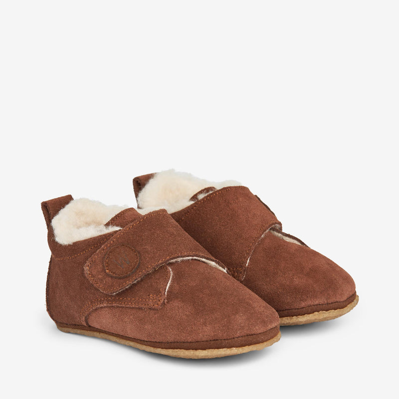 Wheat Footwear Wolle-HAUSSCHUH Taj Indoor Shoes 9002 cognac