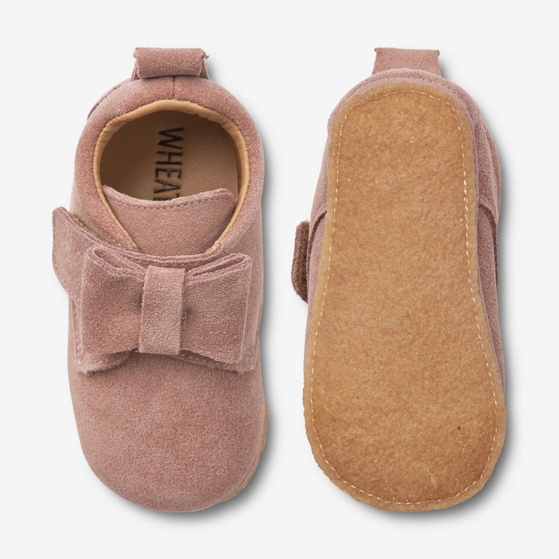 Wheat Footwear Hausschuhe Bow | Baby Indoor Shoes 2163 dusty rouge 