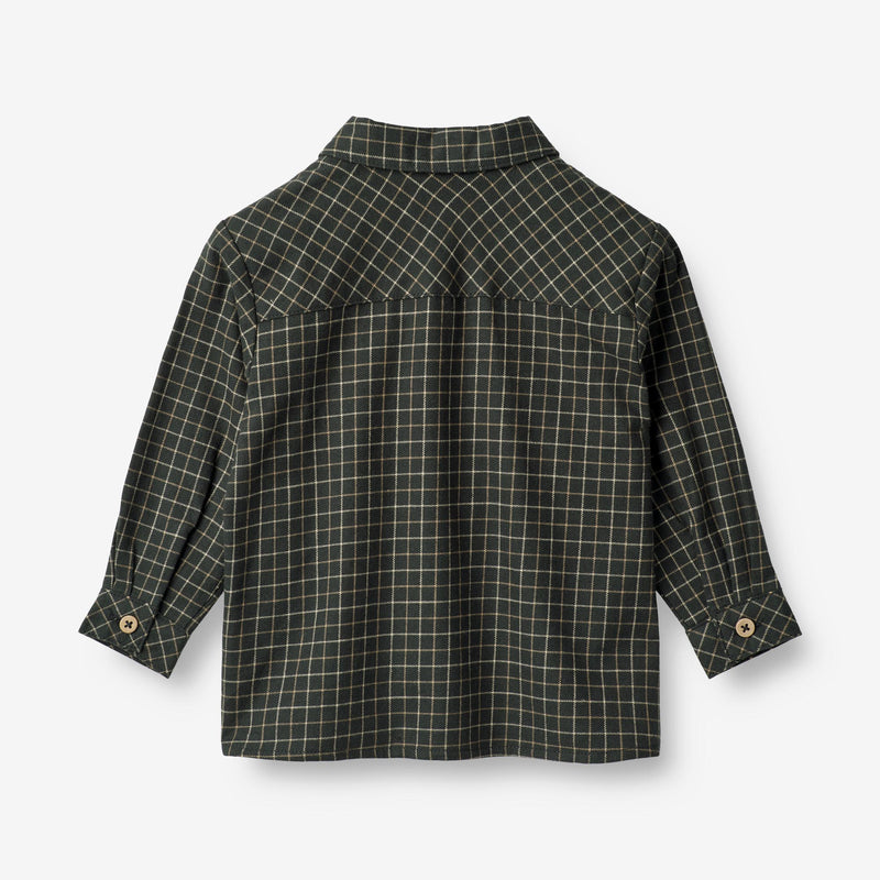 Wheat Main  Hemd Oscar | Baby Shirts and Blouses 0026 black coal check