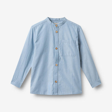 Wheat Main Hemd Willum Shirt 9633 blue chambrey