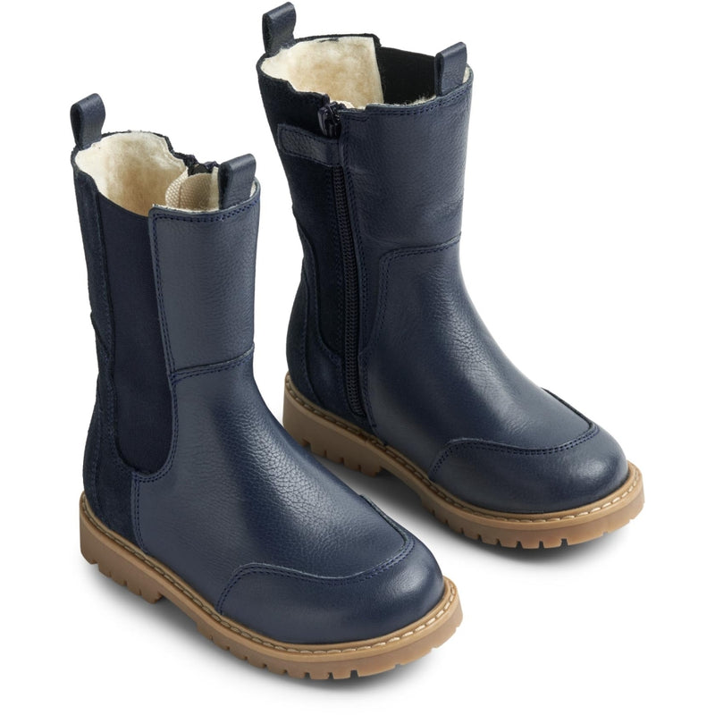 Wheat Footwear Hoher Chelsea-Stiefel Sonni Tex Winter Footwear 1432 navy