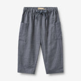 Wheat Main Hose Arne Trousers 1312 greyblue slub stripe