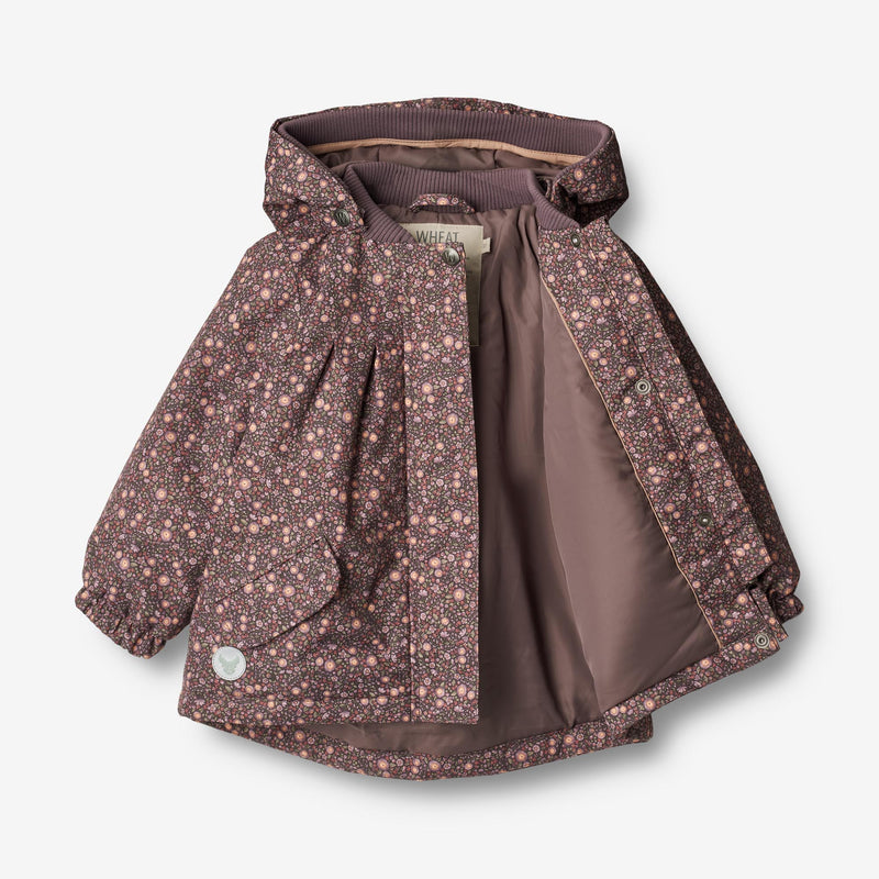 Wheat Outerwear Jacke Mimmi Tech | Baby Jackets 3121 eggplant buttercups