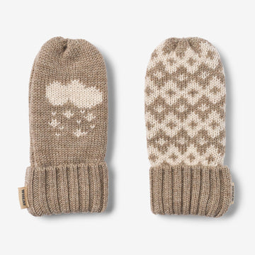 Wheat Outerwear Jacquard-Handschuhe Towsi Accessory 9556 grey camel melange