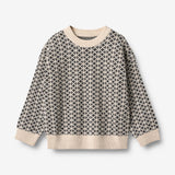 Wheat Main Jacquard-Pullover Elias Knitted Tops 9574 warm sand melange