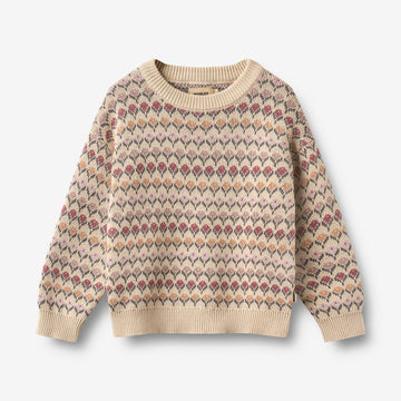 Wheat Main Jacquard-Pullover Harlow Pullover 3191 offwhite