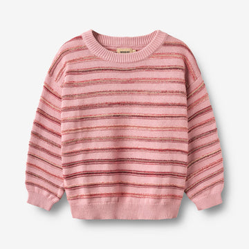 Wheat Main Jacquard-Pullover Harlow Pullover 9784 berry cream stripe