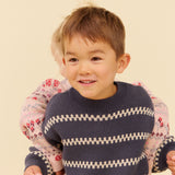 Wheat Main Jacquard-Pullover Harlow Pullover 1292 greyblue