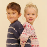 Wheat Main Jacquard-Pullover Harlow Pullover 1292 greyblue