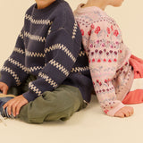 Wheat Main Jacquard-Pullover Harlow Pullover 1292 greyblue