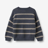 Wheat Main Jacquard-Pullover Harlow Pullover 1292 greyblue