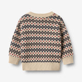 Wheat Main Jacquard-Pullover Harlow Pullover 1292 greyblue