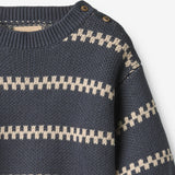 Wheat Main Jacquard-Pullover Harlow Pullover 1292 greyblue