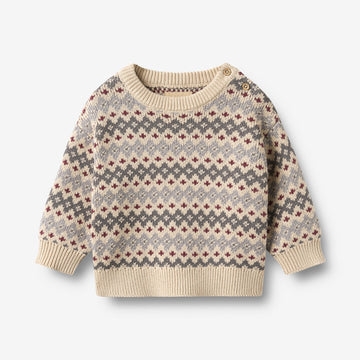 Wheat Main Jacquard-Pullover Harlow Pullover 9624 flint