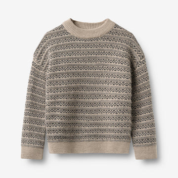 Wheat Main Jacquard-Pullover Jens Pullover 9574 warm sand melange