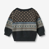 Wheat Main Jacquard-Pullover Julius Pullover 1432 navy