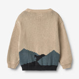 Wheat Main Jacquard-Pullover William Knitted Tops 3354 warm sand