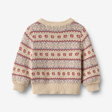 Wheat Main Jacquard Cardigan Vikki Cardigan 3191 offwhite